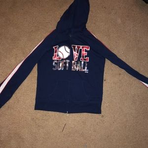 Love softball sweatshirt